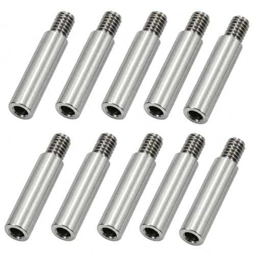 Savento Vis Album Photo Anti Rouille M6 Inox, 10 Goujons Entretoise 12+8mm pour Rallonger Scrapbook et Carnet, Fixation Métallique de Reliure DIY Résistant à la Corrosion
