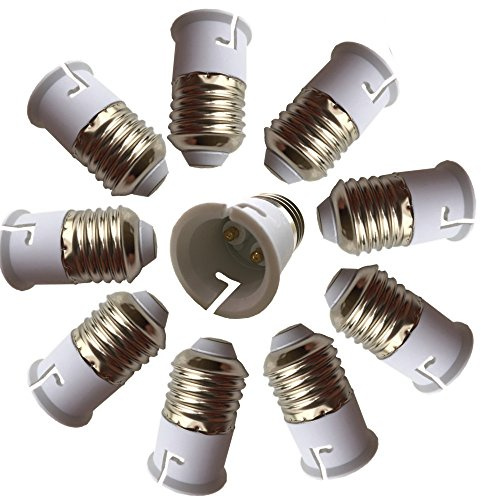 DZYDZR 10 pcs Bulb Holder E27 to B22 Adapter Converter Used for Less Than 60W LED Lamp