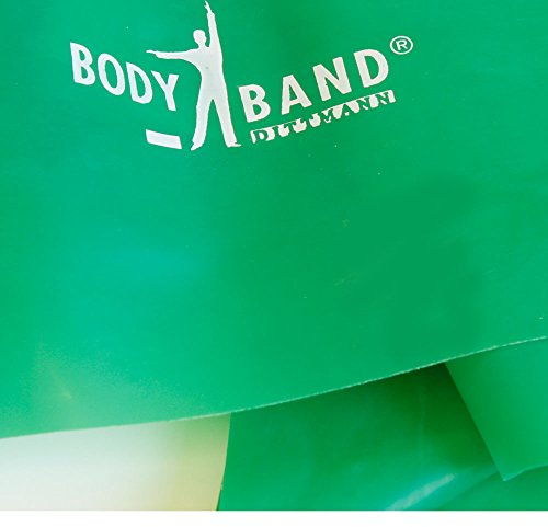 FTM Dittmann® Body-Band GRÜN stark inkl Übungsflyer, Fitnessband von der Rolle geschnitten in Wunschlänge für Krafttraining, Physiotherapie, Krankengymnastik und Fitnessstudios (3 Meter)