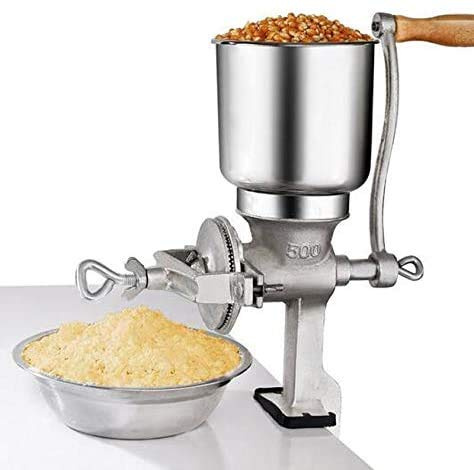KCHEX Tall Cast Manual Iron Mill Grinder Hand Crank Grains Oats Corn Wheat Coffee Nuts