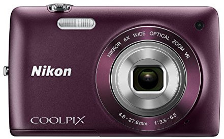 Nikon COOLPIX S4300 16 MP Digital Camera with 6x Zoom NIKKOR Glass Lens and 3-inch Touchscreen LCD (Plum) (Renewed)