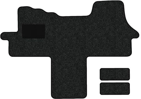 Fußmatten passend für Citroen Jumper II Typ 250 alle Sitzvarianten (Baujahr 2006-2024), Robust anthrazit | 1-TLG + 2 Trittstufenmatten | Umrandung grau