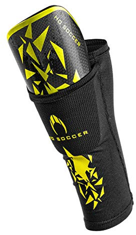 HO Soccer Rebel Espinillera con Media, Unisex Adulto, Negro/Lima, L
