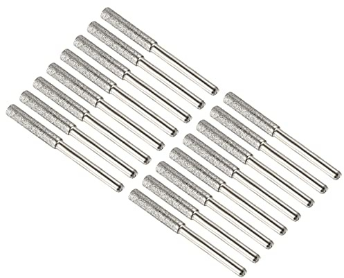 M METERXITY 16 Pack Diamond Chainsaw Sharpener - Hardness Diamond Sharpening Wheels Grinding Stone File Apply to Electric Saw (5/32, Silver)