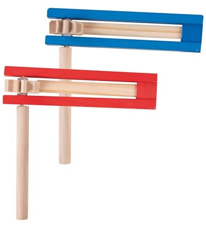 P'tit Clown - 22396 - Crécelle en Bois - Couleur aléatoire - Parfait pour Les Célébrations et Événements Sportifs