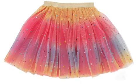 Tüllrock Kinder Mädchen, Bunt Regenbogen Rock Baby, Ballerina Tütü Bunter Prinzessin Feen Kostüm,3-8 Jahre