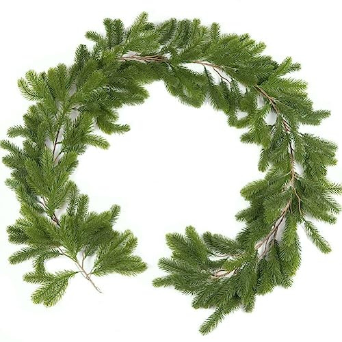 Artificial Christmas Garland Ivy Vine Pine Needles Cypress Garland Greenery Plant for Diy Garland Wreath Garden Decor