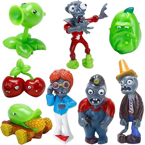 SBJJGQIS 8PCS Zombie Mini Figurine, Zombie Cake Topper Zombie Collection, Zombie Thème Fête Gâteau Décoration pour Enfants Anniversaire Party