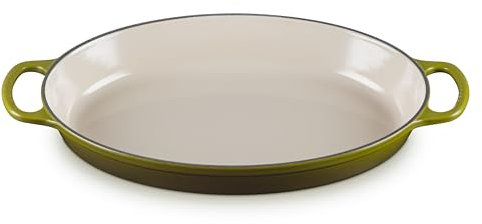Le Creuset Enameled Cast Iron Signature Oval Baker, 3 qt., Olive