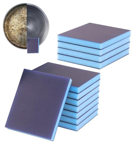 Lumeclat 12 Spugne Abrasive, Carta Vetrata Flessibile Per Uso A Secco O Umido, Blocchi Per Levigatura A Mano, Cuscinetti In Schiuma PU, Ideali Per Legno, Metallo, Cartongesso, Carrozzeria E Ceramica