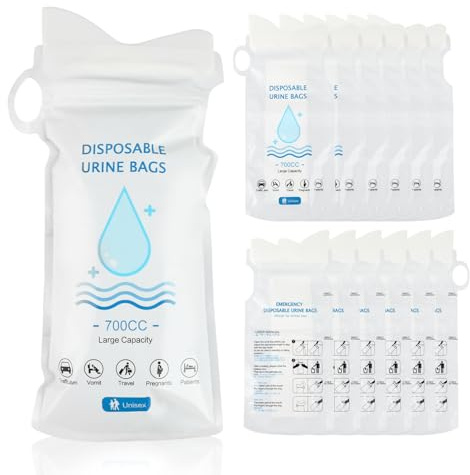 12 sacs urinaires jetables : Urinoirs portables pour voiture et voyage, idéaux pour hommes, femmes et enfants. Pisse debout femme pour uriner debout, urinoir portable pratique pour toutes situations.