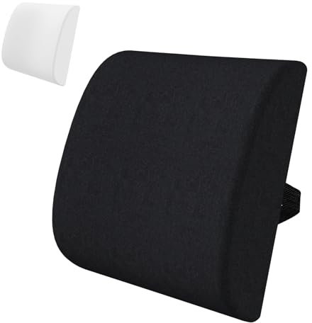 Thorder Stützkissen für den unteren Rücken mit langsamem Rückprall, ergonomisches Lendenkissen aus Memory-Schaum, ideal für Büro und Auto, ergonomisch entworfen, um Rücken zu stützen und zu schützen