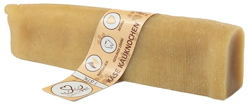 DAILY PET Kaukäse für Hunde - Käseknochen - Natürliche Käse Kauknochen für Hunde - Zahnpflege Hund - Kaustangen - Hundeleckerli - Hundesnack - Gesunde Snacks - Kausnack - 1 Stück - Größe L