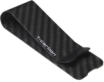 T-carbon Echte Kohlefaser Geldklammer Tragbare einfache Geldscheinklammer Geldklammer für Männer Carbon Fiber Money Clip Kreditkartenetui Banknotenetui Namenskartenetui Mattes Schwarz