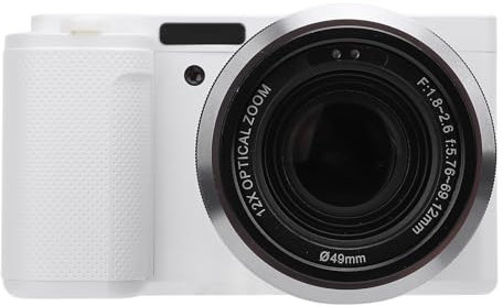 Cámara Digital, Cámara sin Espejo de 64MP 5K para Fotografía, Zoom óptico de 12X, Cámara de Vídeo Digital WDR Antivibración HD de 3,2 Pulgadas con Pantalla Táctil Abatible de