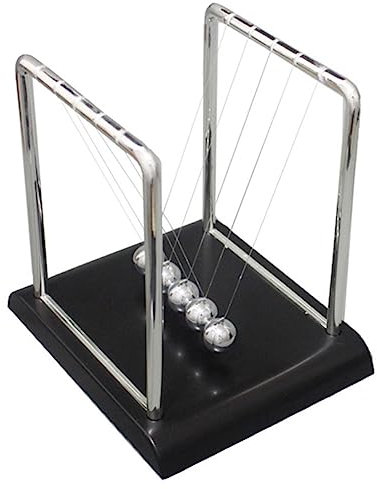 WESIEVYA Newton Balance Ball Desktop Ornament Metal Cradle Ball Gift for Office and Home Decorative Physics Science Craft
