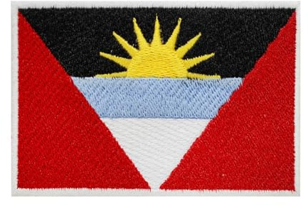 Antigua und Barbuda Länderflagge Patch bestickte Applikation Antigua und Barbuda Länderflagge Patch zum Aufbügeln oder Aufnähen