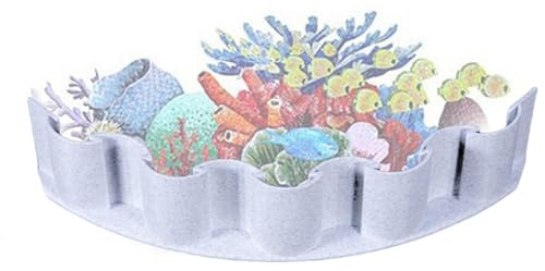 Aquarium-Substrat-Trenner, Aquarium-Kies-Trennzaun, dekorative Landschaftsbauplatte, für den langfristigen Gebrauch, für Sand, Wassergras, und Schlammisolierung, 1 Stück