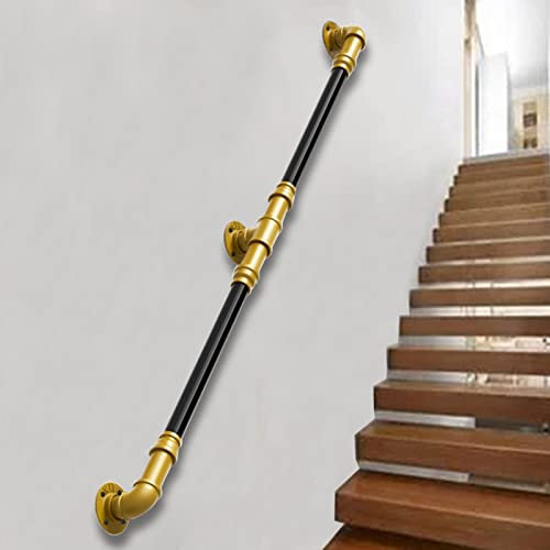 Corrimano per scale a chiocciola 2,8 m metallo ringhiera ringhiera kit di supporto per ringhiera per scale a parete antiscivolo