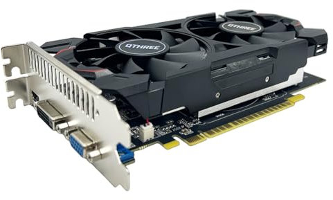 QTHREE GTX 750 4GB 128-bit Scheda Grafica, HDMI, VGA, DVI, basso profilo, Grafikkarten PC, Computer GPU, Low Power, PCI Express x16, DirectX 12