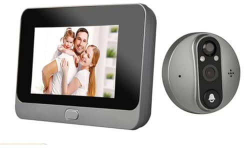AMRTTWY Interphone. Porte d'entrée Intelligente, WiFi, œil Magique, 1080 Pouces, HD 4.3p, entrée de Porte, Sonnette sans Fil, caméra WiFi .Interphone vidéo(1080P HD Camera)