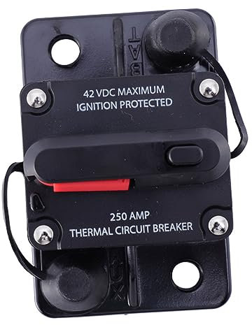 Disjoncteur en Plastique Noir Dc 42v 250a à Réarmement Automatique
