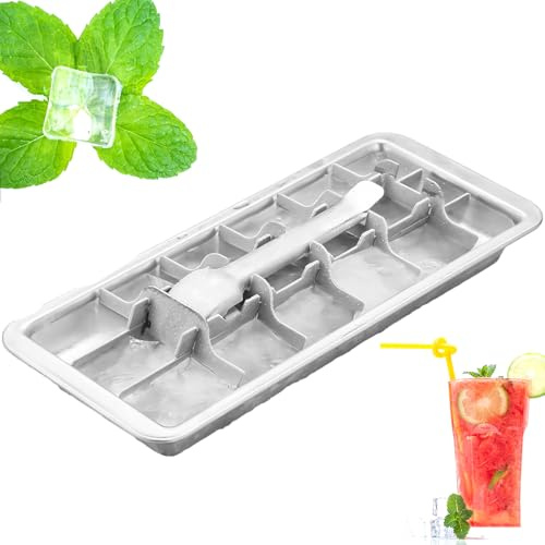 Zyntora Ice Trays for Freezer - Vintage Ice Maker | 18-Slot Metal Tray Easy Release Detachable Retro Design for Cocktails Champagne Coffee Drinks Water