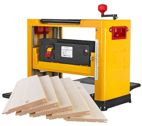 Woodworking Planer Electric Thicknesser Machine, Multi-Function Planing Tool for Household Woodworking, Compact Size 572x372x455mm