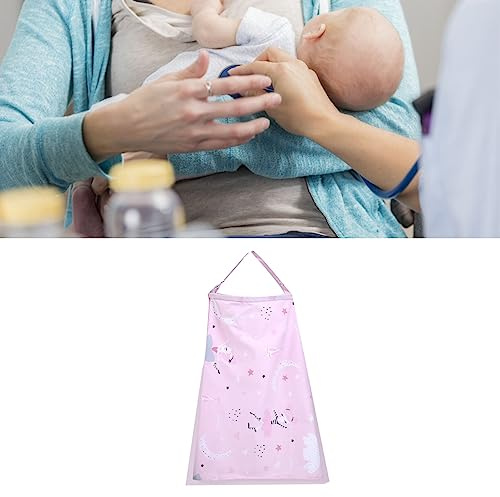 Dilwe Funda de Lactancia para bebé con Correas Elásticas, Tela Suave y Transpirable, Diseño Portátil, para Madres que Amamantan, Tamaño de 31,50x27,56 Pulgadas (PINK)