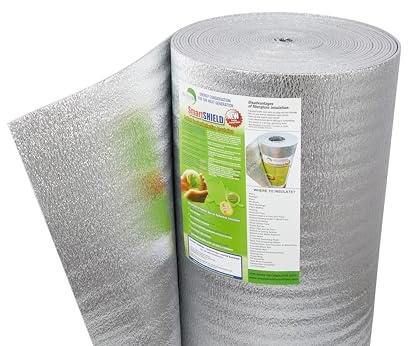 SmartSHIELD -5mm 48''X50ft R17 Reflective Insulation Roll, Foam Core Radiant Barrier, Thermal Insulation - FOIL / FOIL