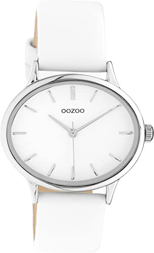 Oozoo Timepieces Damen Uhr - Armbanduhr Damen mit 18mm Lederarmband | Hochwertige Uhr für Frauen - Edle Analog Damenuhr in rund