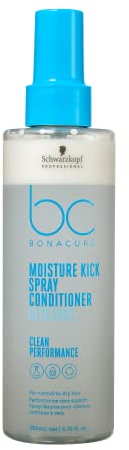 Schwarzkopf Professional Bonacure Moisture Kick Spray Conditioner For Normal To Dry Hair Care Boost Complex Moisturizing Detangling Improved Manageability Lightweight Feeling Elasticity 200 ml