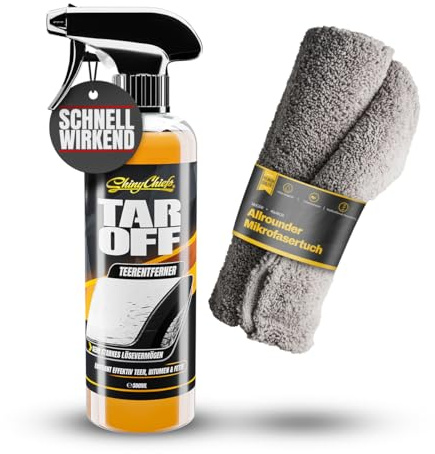 ShinyChiefs Tar Off - Teerentferner-Set mit 500ml & Mikrofasertuch