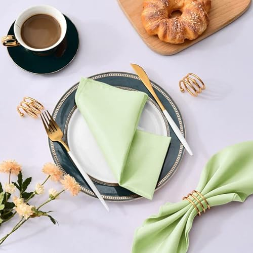 YOGAY 50 Stück Satin-Tischservietten 30,5 x 30,5 cm, quadratische Servietten, waschbare, weiche Tischservietten für Hochzeit, Geburtstag, Partys, Dekoration