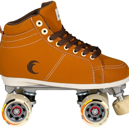 Chaya Rollschuhe Cappuccino - Roller Skates für Damen und Herren im Retro-Look für Roller-Disco - Roll-Schuhe in Braun