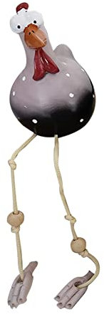 Junerain SPEPROECO Décoration de Jardin de Poulet en résine, Statue de Poussin décorative de Jardin, Tabouret de clôture décoratif de Poulet, Figurine d'animal d'extérieur Figurines de Poule