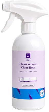 Happy Clean Bildschirmreiniger Spray - 300 ml - Für TV, Laptop und Handy - Reinigungsspray für Alle Geräte und Bildschirme