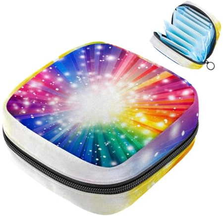 Borsa mestruale,Sacchetto di immagazzinaggio del tovagliolo sanitario,Porta tamponi per borsa, B59h7sc6wpg, 4.7x6.6x6.6 in, Moderna