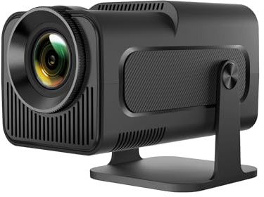 Mini Beamer,Native 1080P mit 4K Unterstützung,Projektor mit WiFi 6,BT5.0 Android 11.0 OS, 180 Grad Rotation Smart Full HD Beamer Heimkino,Klein Tragbarer LED Video Projector,Bluetooth (Black 300ANSI)