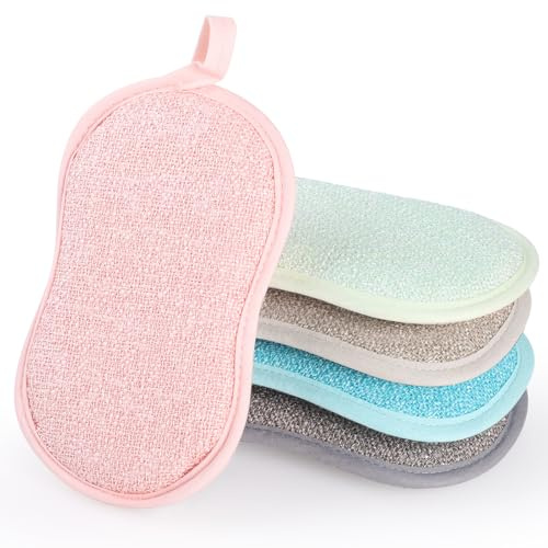 GeeRic Éponges de Nettoyage de Cuisine, Lot de 5 éponges à Vaisselle pour Le Lavage, éponges Multi-usages Double Face pour la Vaisselle, Les Casseroles et Les Poêles