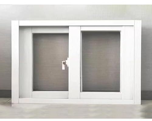 Schiebefenster Ersatz für Garagentorfenster, 60 54 50 46 42 40 36 32 30 28 24 22 20 18 14 Zoll Doppelglasfenster/horizontales Schiebefenster, für Häuser, Schuppen, Keller und Hühnerställe(WxH 25x14in/