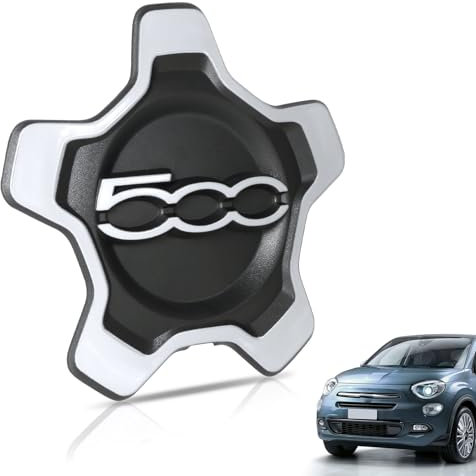 Per 500x Copri Ruota Hup Trim, Un Pezzo Copricerchi 500x, Coprimozzo 500x, Accessori 500x Di Aggiornamento 735626312, 735626311 Sostituzione per 500x (Bianco A)