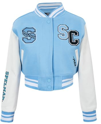 Pro Standard Womens College Spelman College Classic Essentials Varsity Jacket University Blue/White L