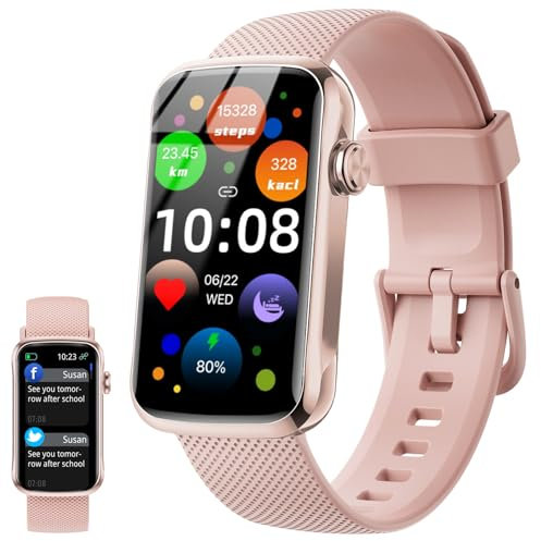 Smartwatch Uomo Donna, 1.47” HD Orologio Smartwatch,24 Modalità Sportive Smart Watch con Sonno/ SpO2/ 24H Cardiofrequenzimetro/ Contapassi, Impermeabile IP68 Fitness Tracker per Android iOS, Nero