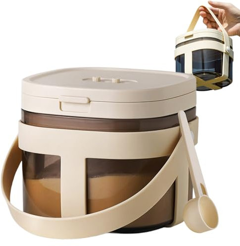 Contenitore Per Latte In Polvere | Dispenser Portatile Per Alimenti Porta Polvere Per Latte,Porta Latte In Polvere Con Cucchiaio Capacità Elevata Organizzatore Da Cucina Per Casa Viaggio E Pasta