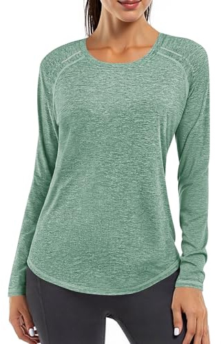 Gyabnw Women's Top Long Sleeve Reflective Strips UV Protection | Long sleeve design, reflective strip details, UV protection, versatile top styling, casual everyday styling