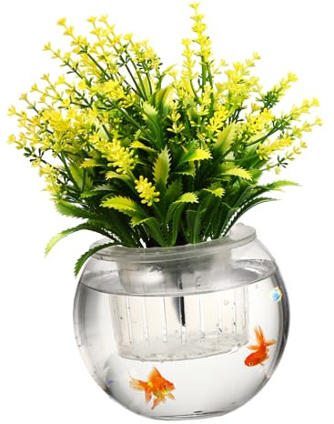 BESPORTBLE Pot de Fleurs Hydroponique avec Panier Amovible en Verre