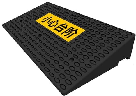 Motorcycle Curb Ramp，Sill Ramp with Reflective Strips Are Designed，High Load-Bearing Capacity，Are Suitable for Motorcycles, Bicycles and Wheelchairs(100x50x13cm/39x20x5.1in)