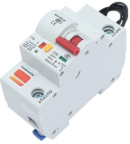 Garosa Disjoncteur Intelligent WiFi, Commutateur à Distance Bluetooth 1P avec Coque Ignifuge et Tension de Tenue aux Impulsions de 6000 V pour Alimentation D'îlot et éclairage Extérieur (32A)