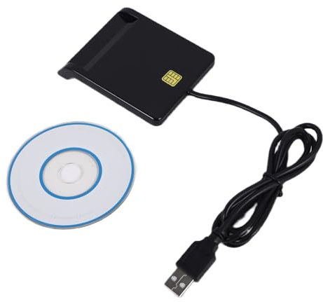 Agmoctz Lector de Tarjetas Inteligentes USB para Tarjetas Bancarias IC/ID Lector de Tarjetas EMV 7 8 10 para Linux OS USB- ISO 7816